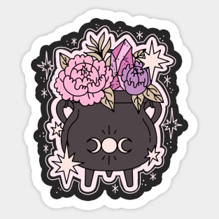 witches cauldron Sticker